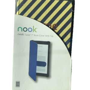 NWT Barnes & Noble Nook Tablet 7" Cover - Navy and Yellow